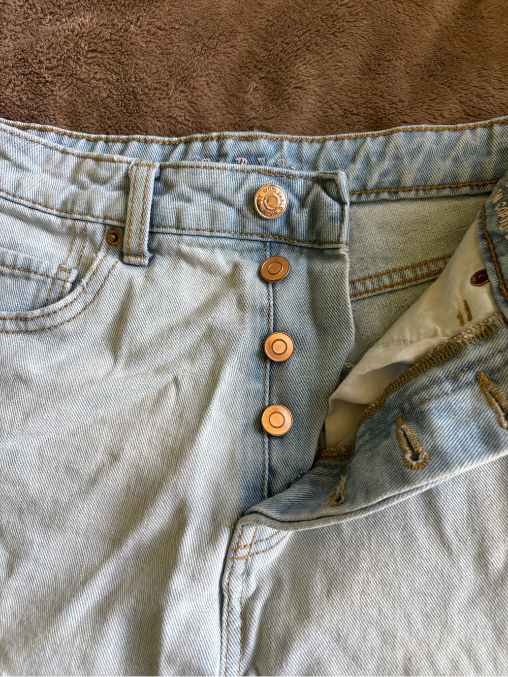 Wild Fable Light Blue Denim High-Waisted Shorts - Picture 3 of 4
